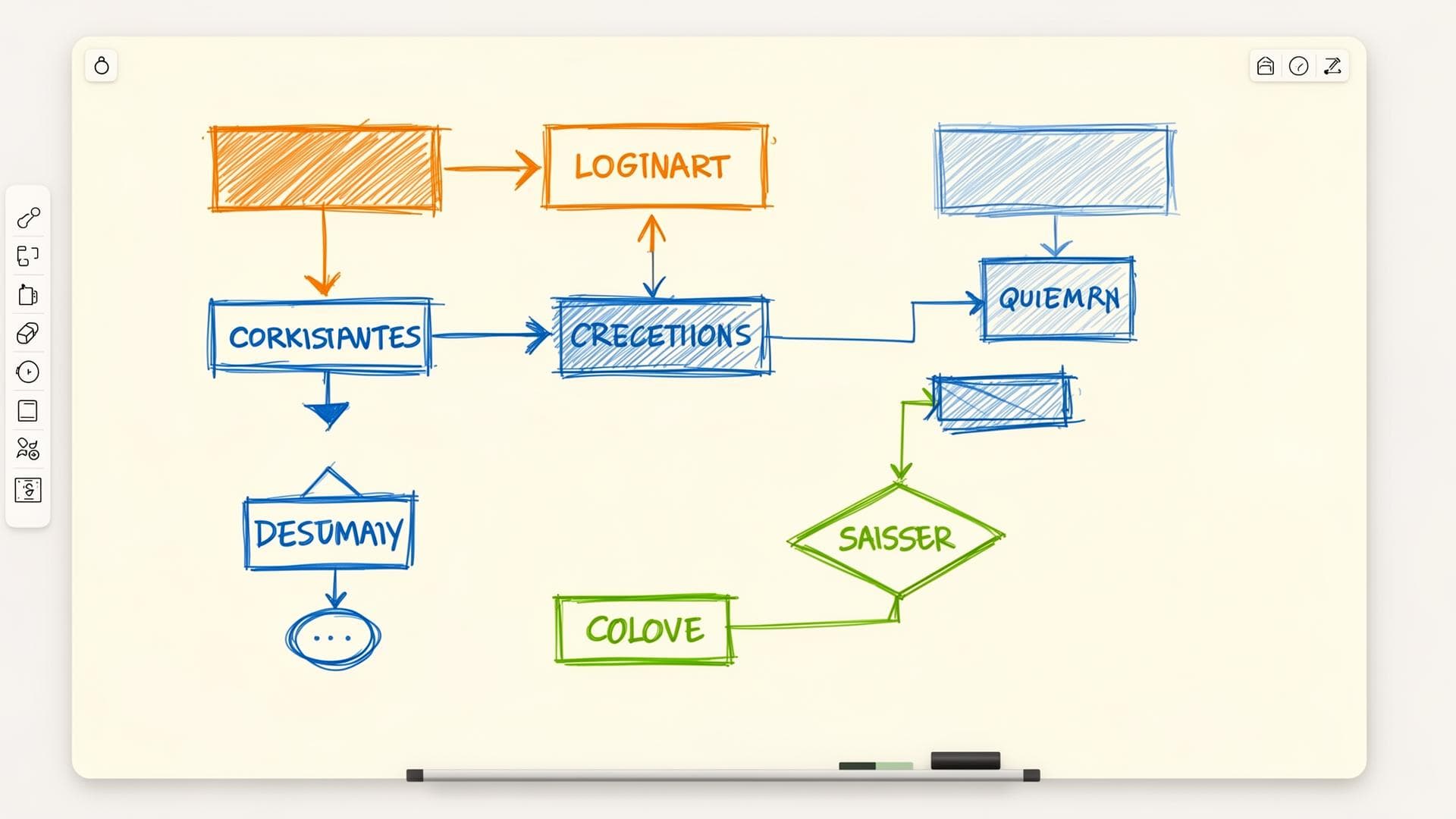 Sketchboard interface showing hand-drawn diagrams